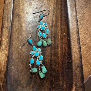 Tourquis and Navajo Sterling silver Earrings